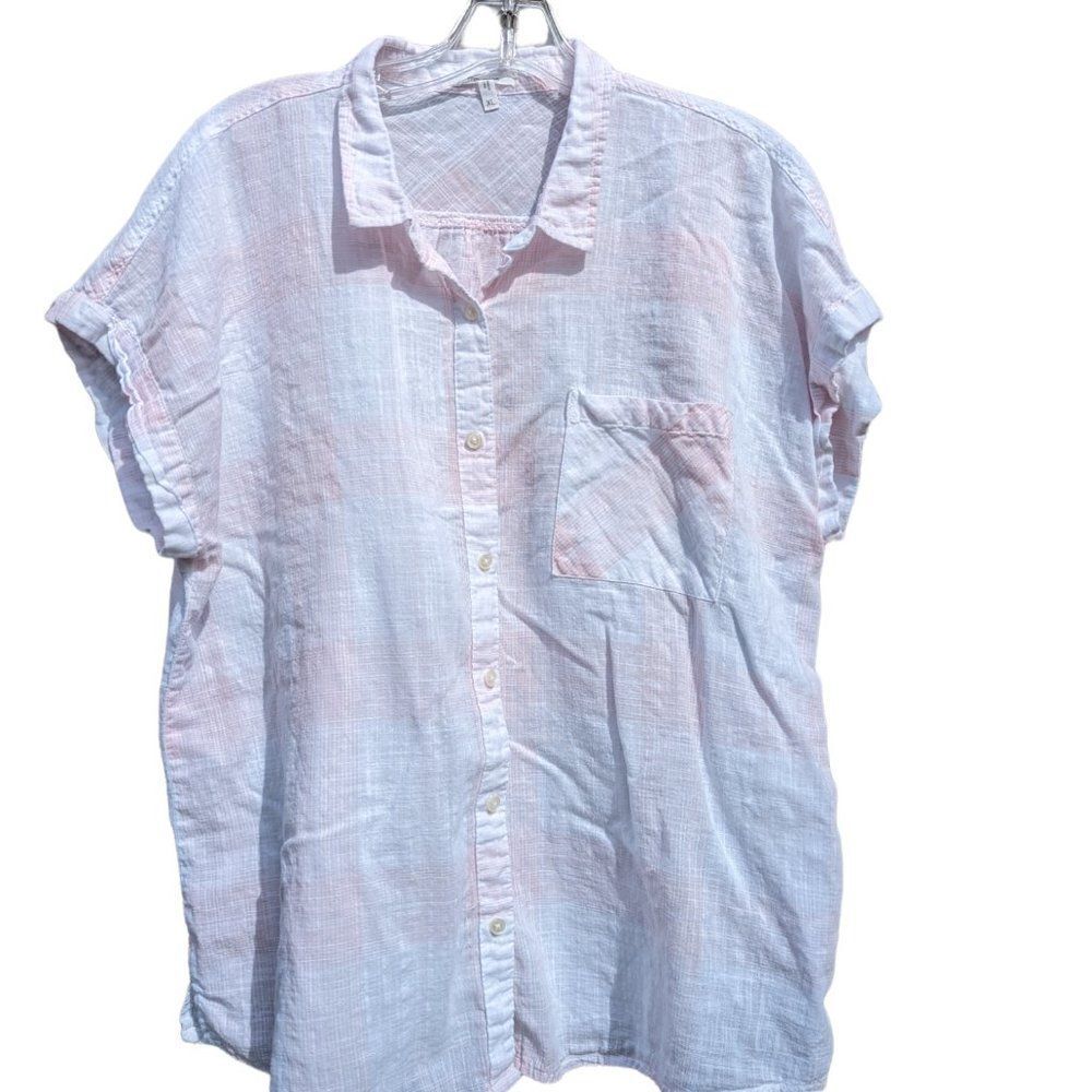 Maurices XL Button down Pink and white
